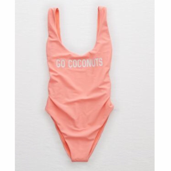 Aerie Go Coconuts One Piece Bathing Suit - Picture 3 of 3